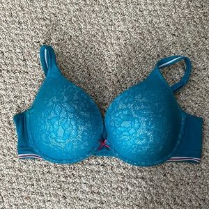 Cacique Teal Boost Plunge Bra 40DDD (F)